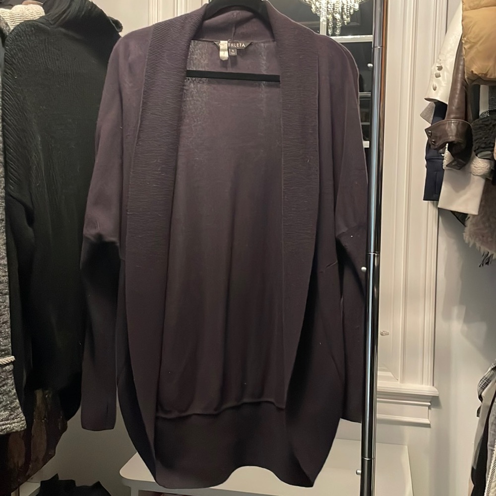 Athleta "Cover Your Assets" washable cashmere cardigan